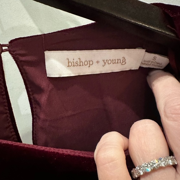 Bishop & Young Hayden red/burgundy Velvet Dress - Picture 6 of 9